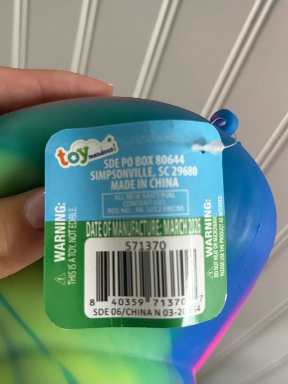 Squeeezy Neon Rubber Duck Sensory Bath Toy